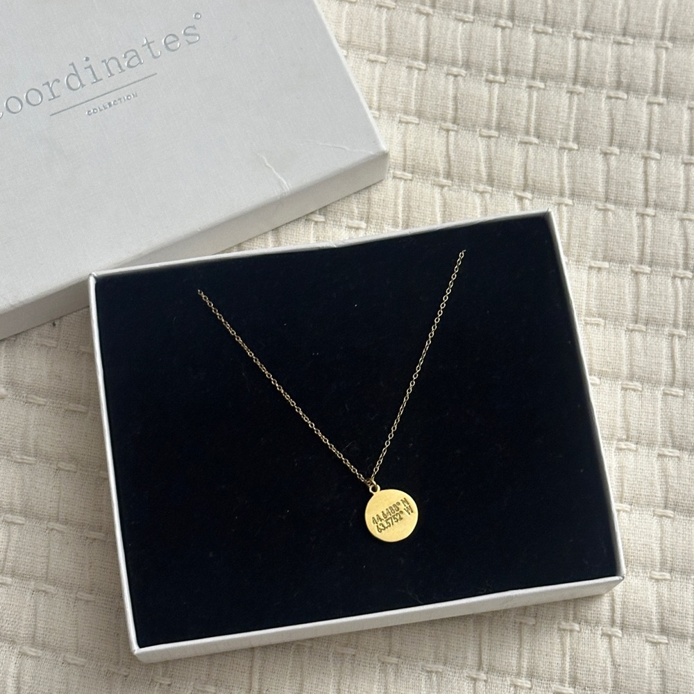 Coordinate Gold Plated Necklace - Halifax